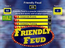 Friendly Feud screen and logo